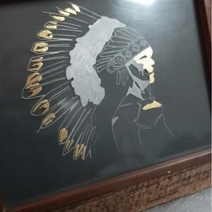 Gold and Silver Native American Wall Art